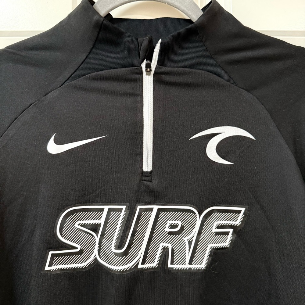 Nike youth Dri Fit 1/4 zip pullover black XL slim fit performance